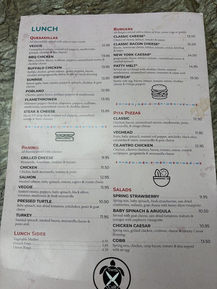 Turtle Cafe Menu image 3
